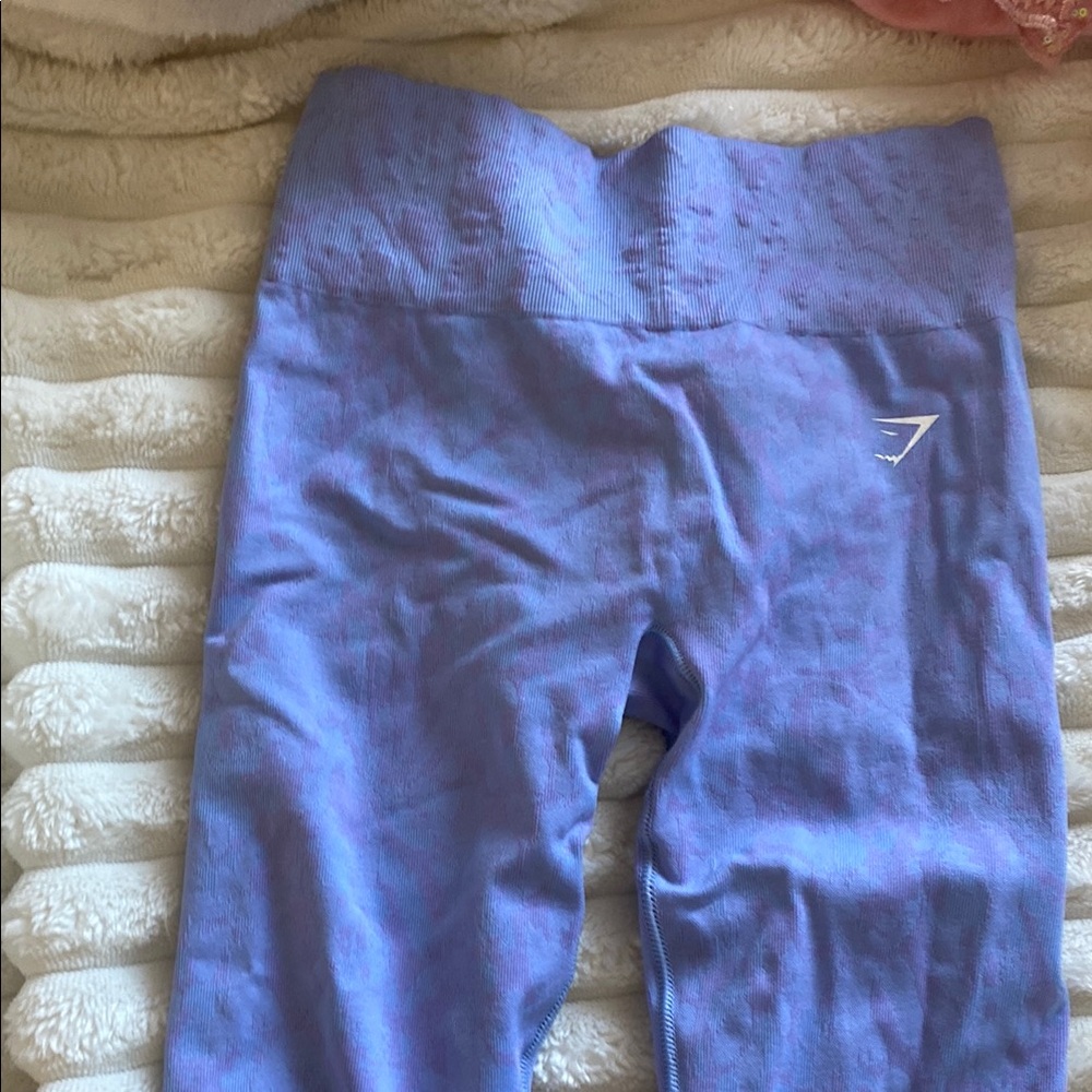 Gymshark Blue Leggings with High-Rise Waistband